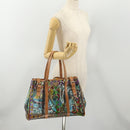 PRADA Handtas Vinyl Veelkleurig Zilver Auth YKZ1299A-25