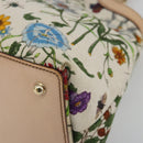 GUCCI Flora Bamboo Hand Bag Canvas Multicolor 137395 Auth YKZ1300A-10