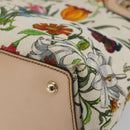 GUCCI Flora Bamboo Hand Bag Canvas Multicolor 137395 Auth YKZ1300A-12