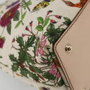 GUCCI Flora Bamboo Hand Bag Canvas Multicolor 137395 Auth YKZ1300A-13
