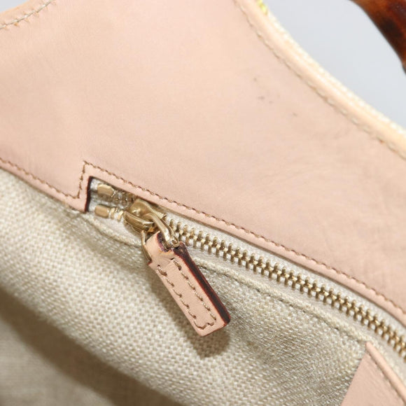 GUCCI Flora Bamboo Hand Bag Canvas Multicolor 137395 Auth YKZ1300A