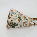 GUCCI Flora Bamboo Hand Bag Canvas Multicolor 137395 Auth YKZ1300A-4