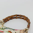 GUCCI Flora Bamboo Hand Bag Canvas Multicolor 137395 Auth YKZ1300A-8