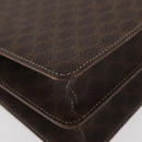 CELINE Macadam Canvas Horse Carriage Bag PVC Leder Braun Gold Auth YKZ1302-16