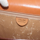 CELINE Macadam Canvas Horse Carriage Bag PVC Leder Braun Gold Auth YKZ1302-19