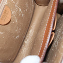 CELINE Macadam Canvas Horse Carriage Bag PVC Leder Braun Gold Auth YKZ1302-10