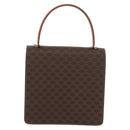 CELINE Macadam Canvas Horse Carriage Bag PVC Leder Braun Gold Auth YKZ1302-2