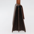 CELINE Macadam Canvas Horse Carriage Bag PVC Leder Braun Gold Auth YKZ1302-4