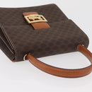 CELINE Macadam Canvas Horse Carriage Bag PVC Leder Braun Gold Auth YKZ1302-6
