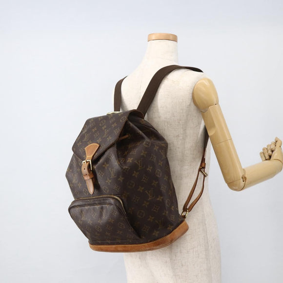 LOUIS VUITTON Monogram Montsouris GM Backpack M51135 LV Auth YKZ1303