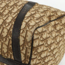 Christian Dior Trotter Canvas Boston Bag Beige Gold Auth YKZ1310-15