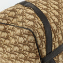 Christian Dior Trotter Canvas Boston Bag Beige Gold Auth YKZ1310-16