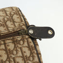 Christian Dior Trotter Canvas Boston Bag Beige Gold Auth YKZ1310-10