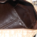 Christian Dior Trotter Canvas Boston Bag Beige Gold Auth YKZ1310-17