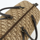 Christian Dior Trotter Canvas Boston Bag Beige Gold Auth YKZ1310-6