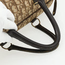 Christian Dior Trotter Canvas Boston Bag Beige Gold Auth YKZ1310-7