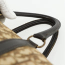 Christian Dior Trotter Canvas Boston Bag Beige Gold Auth YKZ1310-8