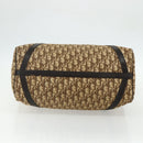 Christian Dior Trotter Canvas Boston Bag Beige Gold Auth YKZ1310-5
