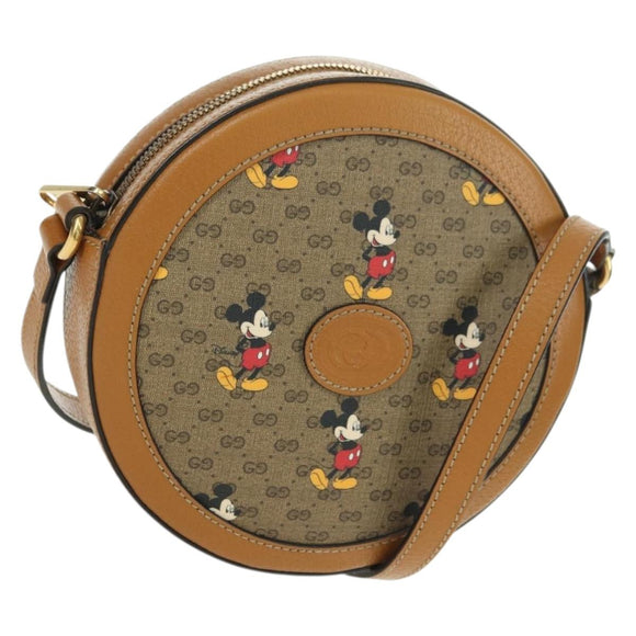 GUCCI Micro GG Supreme Disney Collaboration Bag PVC Beige 603938 Auth YKZ1311M