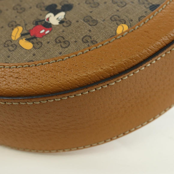GUCCI Micro GG Supreme Disney Collaboration Bag PVC Beige 603938 Auth YKZ1311M