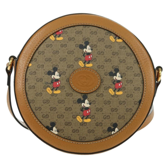 GUCCI Micro GG Supreme Disney Collaboration Bag PVC Beige 603938 Auth YKZ1311M