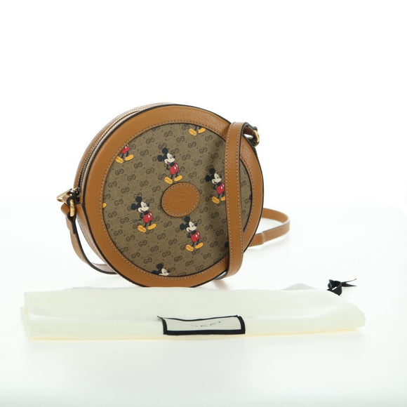 GUCCI Micro GG Supreme Disney Collaboration Bag PVC Beige 603938 Auth YKZ1311M
