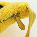 PRADA Hand Pouch Pile Yellow Silver Auth YKZ1313M-16