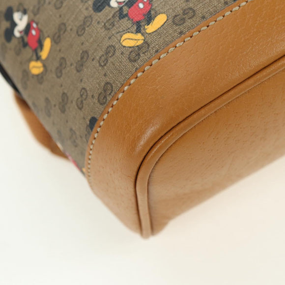 GUCCI Micro GG Supreme Disney Backpack PVC Beige Gold 552884 Auth YKZ1317M