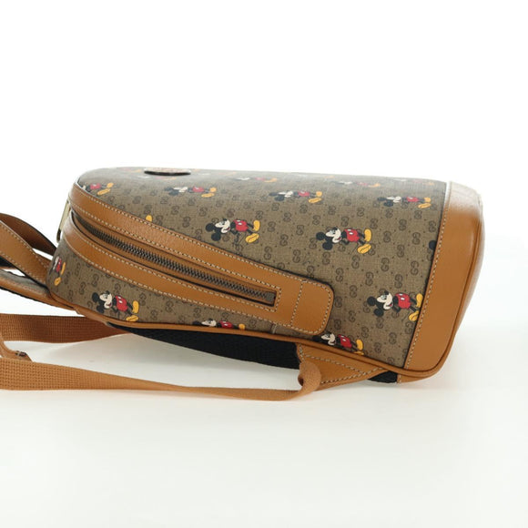 GUCCI Micro GG Supreme Disney Backpack PVC Beige Gold 552884 Auth YKZ1317M