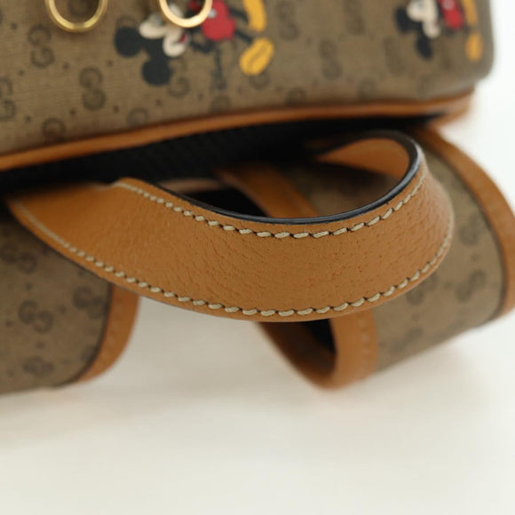 GUCCI Micro GG Supreme Disney Backpack PVC Beige Gold 552884 Auth YKZ1317M