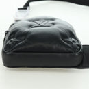 LOUIS VUITTON Asymmetric Sling Bag Lamb Skin Black M68773 LV Auth YKZ1318SAM-5