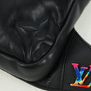 LOUIS VUITTON Asymmetric Sling Bag Lamb Skin Black M68773 LV Auth YKZ1318SAM-16
