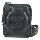 LOUIS VUITTON Asymmetric Sling Bag Lamb Skin Black M68773 LV Auth YKZ1318SAM-13