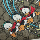 GUCCI GG Supreme Donald Duck Hand Bag PVC 2way Beige Gold 648134 Auth YKZ1322M-21