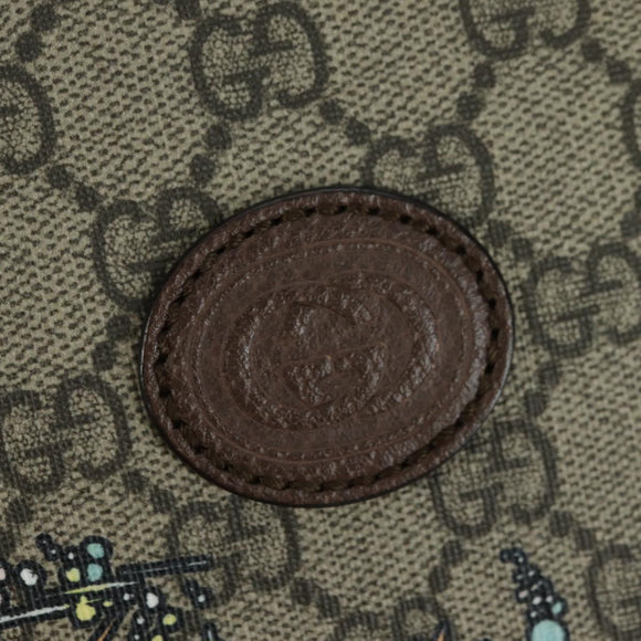 GUCCI GG Supreme Donald Duck Hand Bag PVC 2way Beige Gold 648134 Auth YKZ1322M