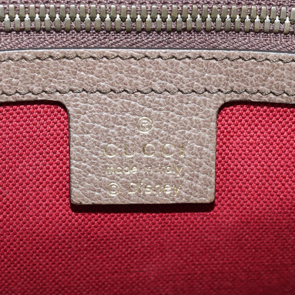 GUCCI GG Supreme Donald Duck Hand Bag PVC 2way Beige Gold 648134 Auth YKZ1322M