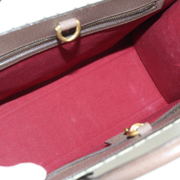 GUCCI GG Supreme Donald Duck Hand Bag PVC 2way Beige Gold 648134 Auth YKZ1322M