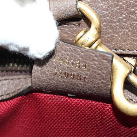GUCCI GG Supreme Donald Duck Hand Bag PVC 2way Beige Gold 648134 Auth YKZ1322M
