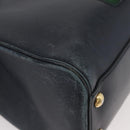 GUCCI Silvi Hand Bag Leather 2way Navy Gold 460381 Auth YKZ1323A-10