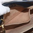 GUCCI Silvi Hand Bag Leather 2way Navy Gold 460381 Auth YKZ1323A-25