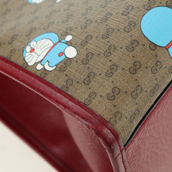 GUCCI GUCCI × Doraemon Micro GG Supreme Bag PVC 2way 653952 Auth YKZ1325SAM