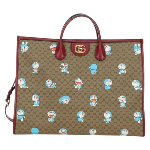 GUCCI GUCCI × Doraemon Micro GG Supreme Bag PVC 2way 653952 Auth YKZ1325SAM
