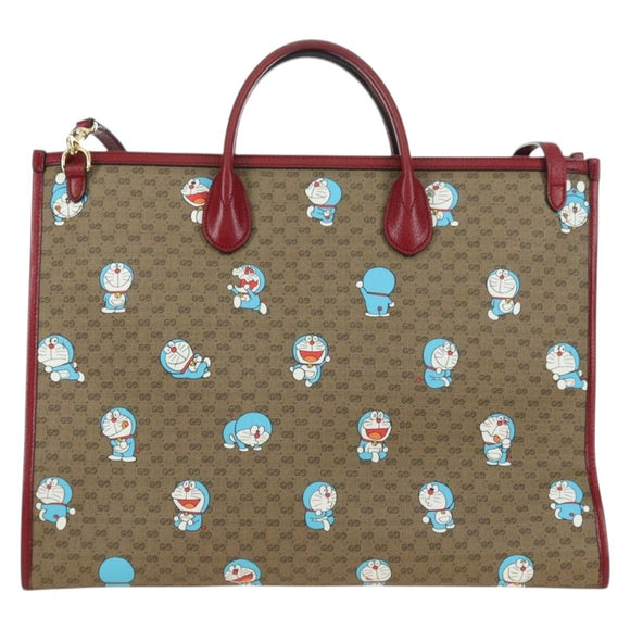 GUCCI GUCCI × Doraemon Micro GG Supreme Bag PVC 2way 653952 Auth YKZ1325SAM