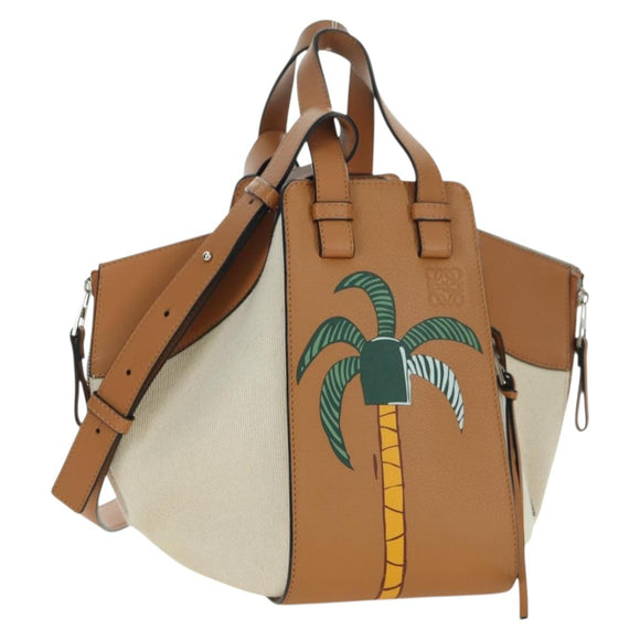 LOEWE Ken Price Collection Hammock Small Bag Canvas 2way Beige Auth YKZ1326SAM