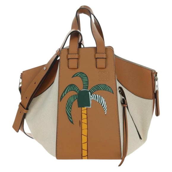 LOEWE Ken Price Collection Hammock Small Bag Canvas 2way Beige Auth YKZ1326SAM