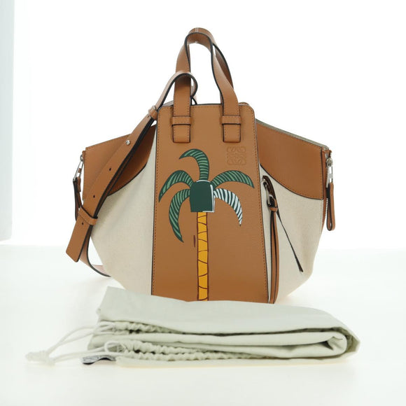 LOEWE Ken Price Collection Hammock Small Bag Canvas 2way Beige Auth YKZ1326SAM