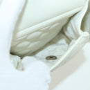 CHANEL Cambon Line Matelasse Hand Bag Leather White Silver CC Auth YKZ1328SAV-22