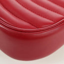 LOUIS VUITTON New Wave Chain Bag MM Leather 2way Red M51943 LV Auth YKZ1329A-18