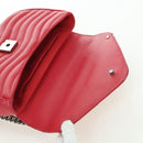 LOUIS VUITTON New Wave Chain Bag MM Leather 2way Red M51943 LV Auth YKZ1329A-20