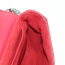LOUIS VUITTON New Wave Chain Bag MM Leather 2way Red M51943 LV Auth YKZ1329A-23